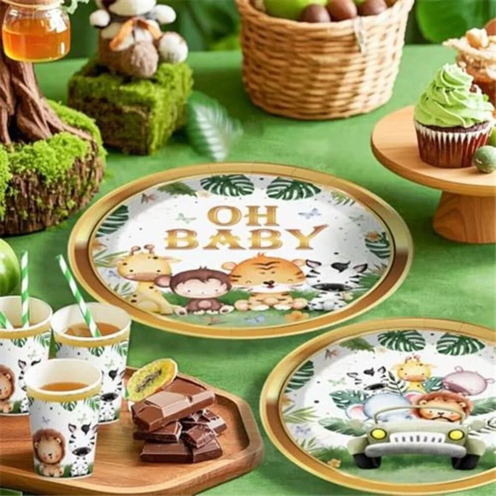 Safari Baby Shower Decorations Boy Jungle Party Supplies All in One Kit Tablewar